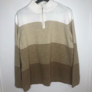 NWT Karen Scott Striped Sweater Sz XL
